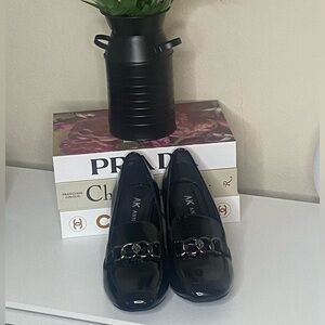 Anne Klein Flex Patent Leather Black Platform Heel Shoe